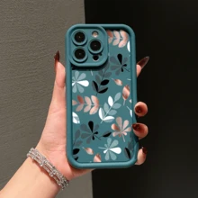 Blattmuster Handyhülle kompatibel mit iPhone 17 16 15 14 13 12 und 11 Pro Modellen Sie ist stoßfest, fingerabdruckresistent, rutschfest und kratzfest und leicht zu tragen Es ist das perfekte Geschenk für Familie, Freunde und Ihren Lebenspartner Es eignet sich perfekt für Geburtstage, Weihnachten, Ostern, Valentinstag und andere Feiertage – geeignet für alle Anlässe - Schwarz - Übersicht 9