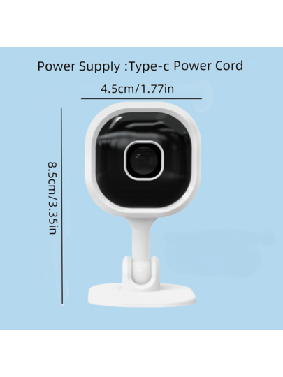 1pc Wit High Definition Mini Camera, Bidirectional Voice Call, Night Vision, Real Time Motion Detection Alarm, Multi Live View, Continuous Recording, Indoor Outdoor Monitoring, Spy Camera view 2