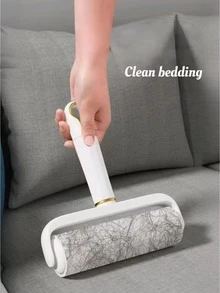 1件装豪华除毛器，可水洗粘毛滚筒，毛发去除工具，可水洗粘毛刷，适用于地毯、外套、灰尘