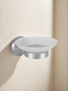 Stainless Steel Soap Dish, Wall-Mounted Soap Dispenser, Shower Gel Dispenser Bottle, Hand Sanitizer Bottle, Bathroom Storage Hanger, 1 Piece. - Multicolor - View 6