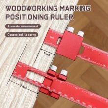 重型精密游标卡尺测量工具 - 采用耐用铝合金制成，配有滑动限位器和T型槽导轨。双刻度设计，可同时兼容英制和公制单位，并具有精确的角度测量功能和校准的千分表指示器。