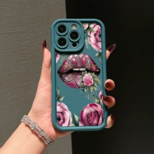 Lippenmuster Handyhülle kompatibel mit iPhone 17 16 15 14 13 12 und 11 Pro Modellen Sie ist stoßfest, fingerabdruckresistent, rutschfest und kratzfest und einfach zu tragen Das perfekte Geschenk für Familie Freunde und Ihre/n Partner/in Ideal für Geburtstage Weihnachten Ostern Valentinstag und andere Feiertage geeignet für alle Anlässe - Braun - Übersicht 9