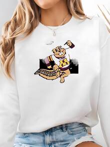 Official Licensed University Of Minnesota Cotton Quilting Fabrics-Minnesota Golden Gophers Buffalo Plaid Cotton Fabric Sold By The Yard Sweatshirt - 白色 - 查看 1
