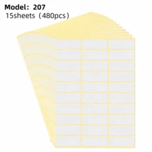 15 Seiten weiße Namensetiketten, unbeschriftete Klebeetiketten zum Beschriften, geeignet für Gläser, Akten, Schule, Büro, Küchen Beschriftung und Organisation, matte weiße Etiketten, 5 cm x 1,8 cm, 480 Stücke/Pack, Schulbedarf