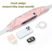 1pc Invisible Mesh Running Belt Bag, Breathable High-Elastic Knit Fabric, Multi-Pocket Design, Adjustable Shoulder Strap For Running, Hiking, Yoga, And Marathon - Available In Multiple Colors, Sports Accessory, Fashionable Sports Gear, Secure Storage Solution, Phone Waist Bag, Anti-Shake Running Waist Bag, Super Lightweight Professional Unisex Large-Capacity Fitness Sport Pouch - Multicolor - View 4