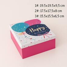 NICE LIFE 3 Stücke "Alles Gute zum Geburtstag" Geschenkbox Set, bunte dekorative quadratische Boxen für Geburtstagspräsente und Feiern