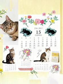 Cute Cat Scroll Calendar: Let The Playful Cat Accompany You To Turn Every Day Of 2025 Into A Healing Little Theater - Multicolor - View 8