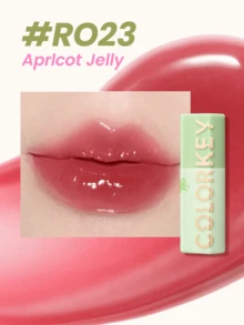 COLORKEY Light Chasing 唇釉唇蜜，高顯色水光亮澤口紅，不黏膩防暈染滋潤，淡化唇部細紋，甜美香氣，適合女性日常妝容 - R023 Aprlcot Jelly - 查看 11
