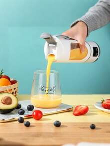 1pc 7.4V, 50W High Power Wireless USB Rechargeable Portable Juicer Blender, 450ml Large Capacity Auto Protection Juice Cup (Bottle Not Tightened Cannot Start), Baby Food Processor, On-The-Go Blender Cup, 3 Modes, Digital Display, 1500mAh Battery, Fresh Juice, Smoothie, Milkshake, Essential For Students, Home, Outdoor Travel (Automatically Shuts Off When Overheated, Needs To Cool Down Before Use), Halloween Gift, Christmas Gift - Multicolor - View 13