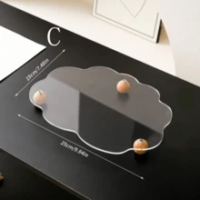 1 件创意云亚克力装饰托盘，极简主义，Ins 风格，不对称蜡烛和香水首饰架托盘，适用于家居装饰、珠宝、香水、香薰储存 - 無色 - 查看 13