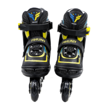SHOLOV Adjustable Size Roller Skates For Teens - Fashionable Outdoor Style, Breathable Upper And High Elasticity PU Wheels With Ankle Support - Yellow - View 5