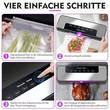 RAF Vacuum Sealer - Smart Kitchen Vacuum Sealer With Vacuum Bags - Equipment For Vacuum Sealing And Food Preservation, Suitable For Food Storage And Freshness - Standalone Snack Bag Sealing Machine, Kitchen Food Preservation Tool - Vacuum Sealer. Valentine's Day And Christmas Gift Discount - EU C Type Plug(220-240V) - View 10