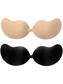 YIYANG 4/2/1 Pack Adhesive Silicone Backless Push Up Bra Invisible Bra, Reusable, Front Clasp Bra, Breast Enhancement - Skin-Friendly Cup, Fits A-D Cup, Summer Wedding Dress/Dress Backless(Women's Gifts | Christmas And Valentine's Day).