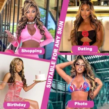 30 Inch Body Wave Lace Front Wigs Human Blended Hair 13x4 HD Lace Frontal Wigs Brazilian Virgin Hair 200% Density Glueless Wigs For Women Pre Plucked With Baby Hair Body Wave Wigs For Black Women Natural Black - SP4/27 - View 5