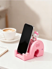 三丽鸥官方授权Hello Kitty滑动手机支架 – 粉色滑动式，饰有蝴蝶结和星星，Hello Kitty坐在顶部，防滑硅胶底座，通用支架，兼容iPhone/安卓/平板电脑，尺寸为7.4x10x4.5厘米，小巧可爱，是房间装饰和旅行的理想之选，也是送给女孩、青少年和三丽鸥收藏家的礼物。 - 凱蒂貓 - 查看 5