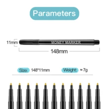 1pc Portable Water-Based Money Detector Pen, Mini Portable Money Detector Machine, Water-Based Pen, Can Be Used To Identify The Authenticity Of Important Items Back To School,Pencil Case,Pencil Pouch,School Bag