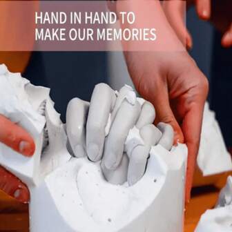 50/100g DIY Couple 3D Hand Molding Kit, Create Eternal Memories! Suitable As A Tool To Enhance Relationships Between Couples, Friends (Random Packaging)