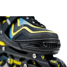 SHOLOV Adjustable Size Roller Skates For Teens - Fashionable Outdoor Style, Breathable Upper And High Elasticity PU Wheels With Ankle Support - Yellow - View 7