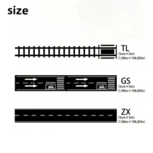1卷5米手工卡通铁路轨道胶带，自粘弯道贴纸，微缩停车场场景道具，可移除且不留痕迹，适合娃娃屋装饰 - 彩色 - 查看 5