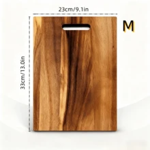 1pc Extra Large Thick Cutting Board - Super Sized Rectangular Wooden Cutting Board, Non-Slip Handles, With Elegant Dark Brown Wood Grain Finish | Perfect For Meat, Vegetables, Cheese, Pizza Cutting - Durable Easy-Clean Surface, Suitable For Kitchen, Dining, BBQ/Eid Gatherings, Essential Kitchen Item, Serving Tray, Kitchen Accessory, Kitchen Tool, Camping - Rust Brown - View 12