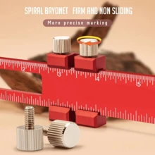 重型精密游标卡尺测量工具 - 采用耐用铝合金制成，配有滑动限位器和T型槽导轨。双刻度设计，可同时兼容英制和公制单位，并具有精确的角度测量功能和校准的千分表指示器。