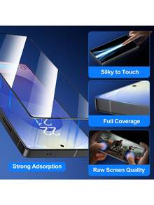 XINHONGYU 2 pièces Protecteur d'écran de confidentialité pour Galaxy S24 Ultra, prend en charge le déverrouillage par empreinte digitale, anti-reflet, anti-traces de doigts, verre trempé 9H+, sans bulles, compatible avec les coques de téléphone, convient également à la série Galaxy S21, S22, S23, S24, S25 Ultra - 2 pièces - Voir 7