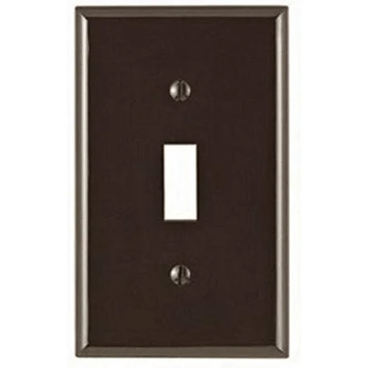 1-Gang Toggle Dev Switch Wallplate, Stand Size, Rmoplastic Nylon, Dev Mount, 80701-E, Black