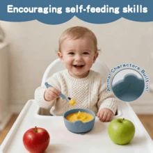 Uroczy, 3-częściowy zestaw silikonowych miseczek dla niemowląt Turtle dla dzieci w wieku powyżej 6 miesięcy! Przyssawka zapobiegająca przewróceniu + konstrukcja zapobiegająca przeciekaniu + łyżeczka ze stali nierdzewnej 304 o długości 120 mm! Urocze miseczki w zwierzęcy wzór z uchwytami i możliwością mycia w zmywarce. Idealne rozwiązanie do karmienia maluchów dla rodziców z UE i rodzin z regionu MENA, które przestrzegają zasad halal! Opakowanie. Niezbędny prezent dla dziecka i nowoczesnej mamy i taty!