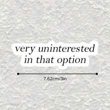 Very Uninteresed In That Option Sticker - Waterproof Vinyl Scratch-Resistant Durable Decal With Cartoon Cat & Flames Design, Matte Finish Asymmetrical Shape Self-Adhesive For Cars, Motorcycles, Laptops, Toolboxes, Guitars, Scooters, Vehicle Decoration, Gadget Decor, Playful Text Decor Scrapbook Supplies Scrapbook Stationery Stickers