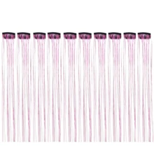 Bộ 6 kẹp tóc lấp lánh, 23,6 inch, kẹp tóc nối lấp lánh chịu nhiệt, phụ kiện tóc lấp lánh kiểu cổ tích, dành cho nữ (Màu hồng sáng) - Màu Hồng Tươi - Xem 9