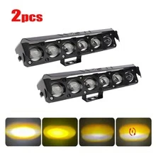 2 Pcs 460w Magnifying Lens Spotlight, For Cars And Motorcycles, 4 Modes With Strobe Light - Black - View 10