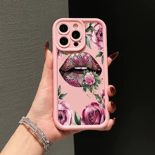 Lippenmuster Handyhülle kompatibel mit iPhone 17 16 15 14 13 12 und 11 Pro Modellen Sie ist stoßfest, fingerabdruckresistent, rutschfest und kratzfest und einfach zu tragen Das perfekte Geschenk für Familie Freunde und Ihre/n Partner/in Ideal für Geburtstage Weihnachten Ostern Valentinstag und andere Feiertage geeignet für alle Anlässe - Braun - Übersicht 7