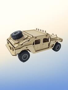 1 pieza Mesa de rompecabezas de madera, diseño simple e interesante de vehículo todoterreno - Multicolor - Ver 4