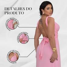 Long Dress Multi-Shapes Tie Bridesmaid Wedding Bride Graduation Various Shapes Feminine Party Glamour - 淺粉色 - 查看 6