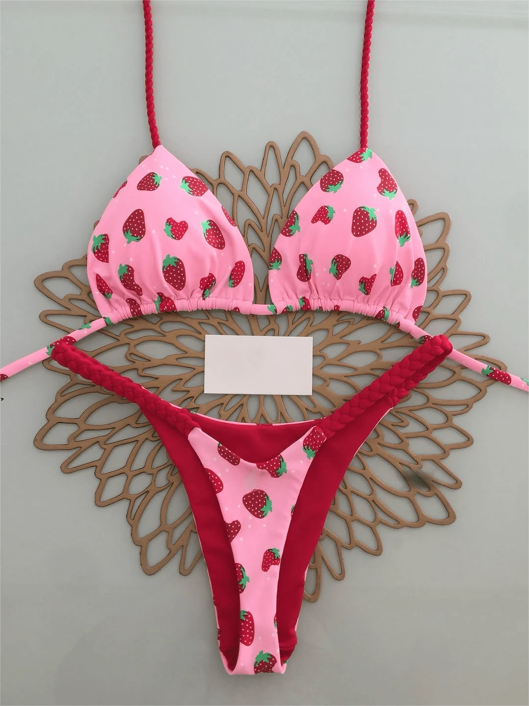 Swim Two Pieces Geometric Pattern Drawing Tropical Flower Print Casual Cute Elegant Sexy Bohemian Sash Bikini Beach Vacation Spring And Summer Season Women's Set Beach Wear Beach Women's Bikini Beach Outfits For Women