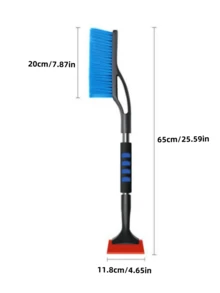 Dual Blades, Anti-Slip Grip, ABS Soft Shovel Head - Essential For Driveway & Car Winter Snow Removal - Multicolor - View 11