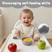 Set di 3 ciotole per bambini in silicone a forma di tartaruga, adatto dai 6 mesi in su! Base antitovesciamento + design anti-perdite + cucchiaio in acciaio inossidabile 304 da 120 mm! Ciotole con motivi animali carini con manici e lavabili in lavastoviglie. Soluzione perfetta per l'alimentazione dei bambini per genitori europei e famiglie halal nel MENA! Confezione regalo ideale per neogenitori moderni!