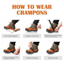 Winter Snow Shoe Covers And Anti-Slip Ice Cleats, With Storage Bag, Adjustable Size Shoe Covers And Universal Anti-Slip Spikes, Leg Gaiters With Rubber Strap, Breathable Foot Covers, Suitable For Ice Skates And Boots, A Christmas Gift For Hikers, Unisex, Suitable For Outdoor Desert, Grassland, Hunting, Mountaineering, Skiing, Climbing, Cycling, Fishing And Ice Sports.