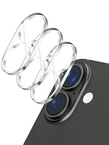 3-Pack Camera Lens Protector Film For IPhone 17/17 Pro/17 Pro Max/17 Air/16/16 Plus, Military-Grade Anti-Scratch Protection, 9H Hardness, Ultra-Clear, Bubble-Free Tempered Glass Camera Screen Protector, Transparent - Clear - View 11