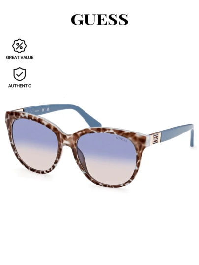  Guess Women's Frame Glasses Full Rim Blue/Other Rectangular Shape Frame GU7850 92W - Stylish Retro Vintage Frame For Women - Chic Retro Shades - Lightweight
