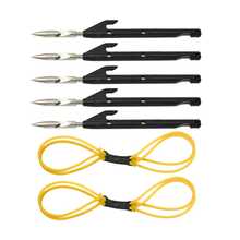 1 Set Of High-Quality, Thickened Stainless Steel Harpoon For Outdoor Fishing, Includes Two Rubber Bands, Outdoor Fishing Tools. - Black - View 9