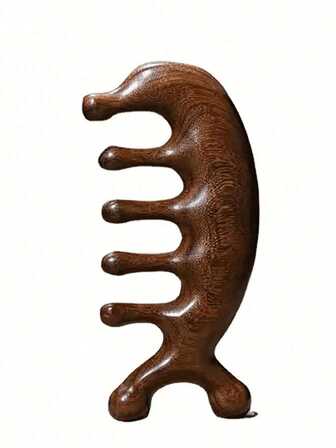 1 Piece Natural Sandalwood Coarse Tooth Comb With Multi-Functions And Scalp Massage Feature, Anti-Static Brush, Hairbrush, Comb, Hair Tools, Hair Products And Accessories For Beauty Essentials, Hair Salon And Travel, Back To School, Vacation