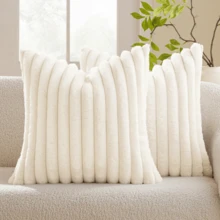 4/2-Pack White Square Throw Pillows – LUX Decor Sofa Pillows, Soft Polyester Velvety Cushions For Beds & Sofas, Modern Decorative Cushions | 4-Pack LUX Decor Throw Pillows | White Square Velvety Cushions | Soft Polyester Sofa Pillows | Modern Bed Decor Pillows | Living Room Sofa Cushions | Bedroom Decorative Pillows | Comfortable Throw Cushions | LUX Brand Decor Pillows | 2-Pack Square Sofa Pillows | Velvet Texture Decor Cushions