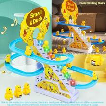 1 Set Funny DIY Ducks Chasing Race Track Game Kit With Lights And Music Roller Coaster Toy Electric Small Duck Climbing Toys Kids Gift Birthday Gifts (Due To The Production Batch Issue, There Are Two Types Of Holes At The Bottom Of The Appearance: Square Holes And Round Holes. Random Shipment Does Not Affect The Product's Usage)