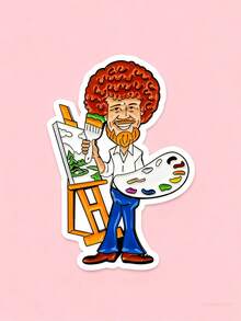 1PC Art Painter Stickers, Use It On Notebooks, Notepads And Casual Wear. Perfect For Nature Lovers, Students And Anyone With A Playful Spirit. Categories: Humorous Stickers, Nature Art, Funny Designs, Lifestyle Quotes. "Sticked On Suitcase Computer Water Cup Mobile Phone Case Refrigerator Wall Helmet Cabinet Box Door Bed Guitar, - Multicolor - View 12