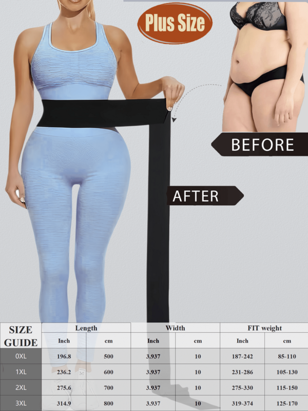 1 Pc Plus Size Women's Waist Wrap Belt, Elastic Slimming Postpartum Belt, Adjustable