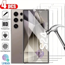 NNBILI 4pcs 9H Hardness Tempered Glass Screen Protector For Samsung S24 Ultra S25 Ultra S25Edge S26 Ultra S26Edge S23 S22 S21 Plus, High Definition, Anti-Fingerprint, Anti-Scratch, Bubble-Free Installation, Full Screen Protection, Fingerprint-Resistant Glass | High Definition Display | Anti-Scratch Glass, Smartphone Screen Protector - Clear - View 13