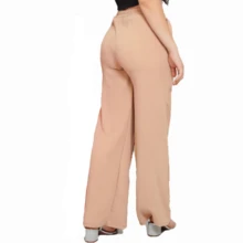 Youthful Wide-Leg Pants With Elastic Pockets, Blogger-Style 2025 - Màu be - Xem 2