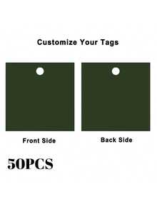 50/100 2.3-Inch Custom Square Hang Tags Jute Twine Printable DIY Paper Labels For Wedding Party Packaging, Thank You Tags - Pattern - View 36