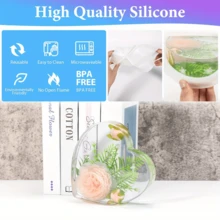6Pcs Resin Molds Silicone, Epoxy Resin Casting Molds, Craft Silicone Molds For DIY Flower Preservation Bookends Art (Large, Hexagon+Heart+Square) - 環氧樹脂模具 - 查看 6